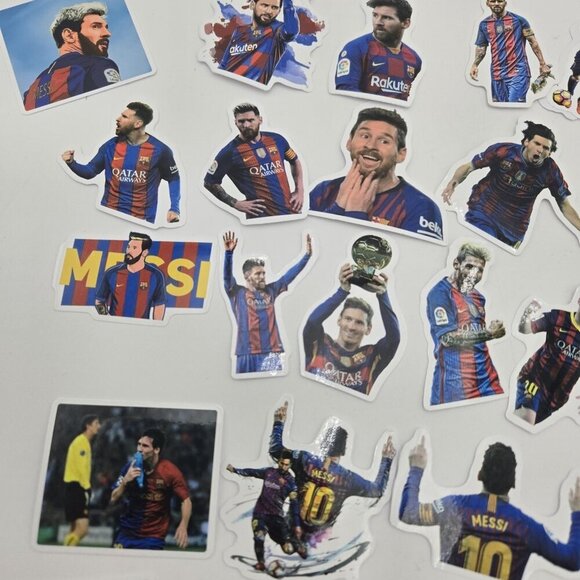 50 Piece Lionel Messi Soccer Star Stickers Football Rakuten 10 Qatar Pro - Picture 8 of 12